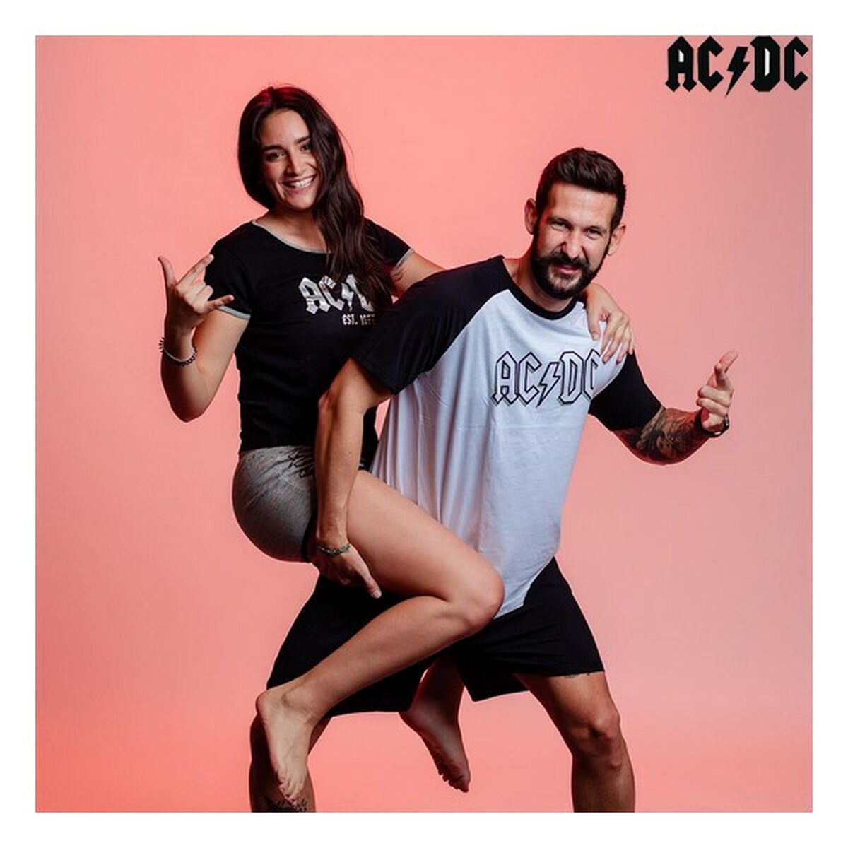 Pajamas ACDC Woman Black